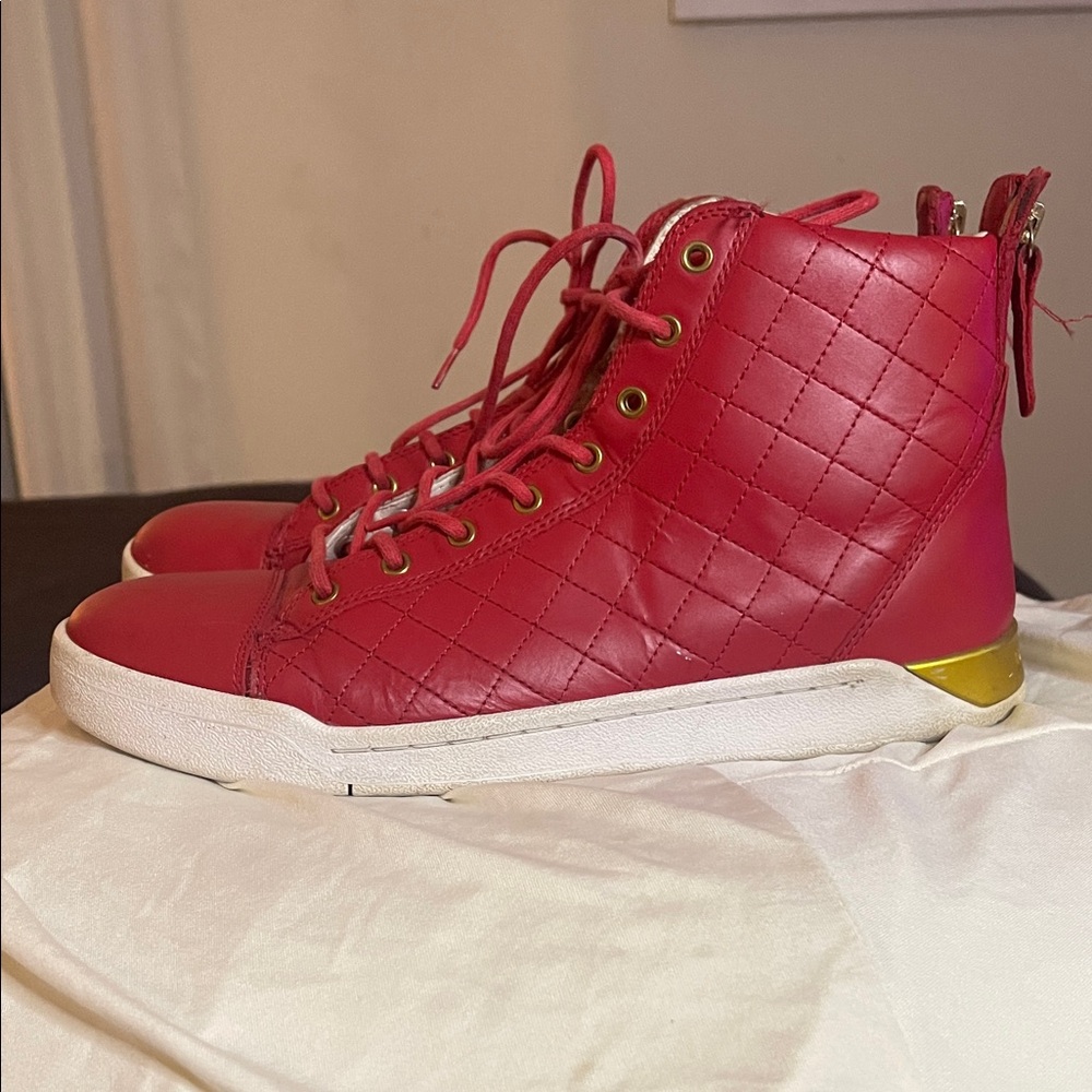 Red High-Top Sneakers